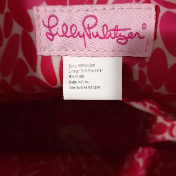 Lilly Pulitzer Off The Wagon Quilted Green Canvas Tote Shoulder Bag - Picture 4 of 8